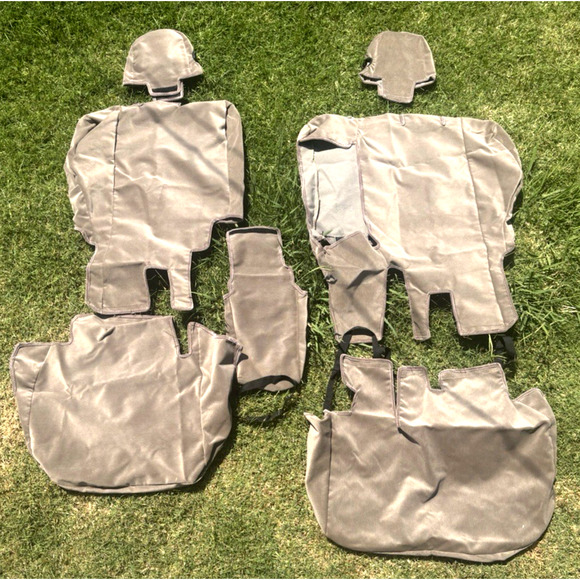 Rave4 2016 Full Set Seat Covers #2400 Beige Synthetic Fabric Microfiber Made USA - Picture 3 of 10